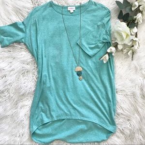 Lularoe solid turquoise Irma top- XXS